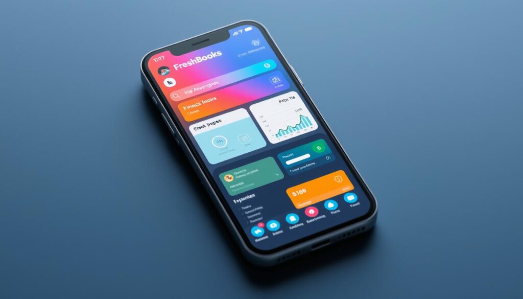 FreshBooks mobile app interface